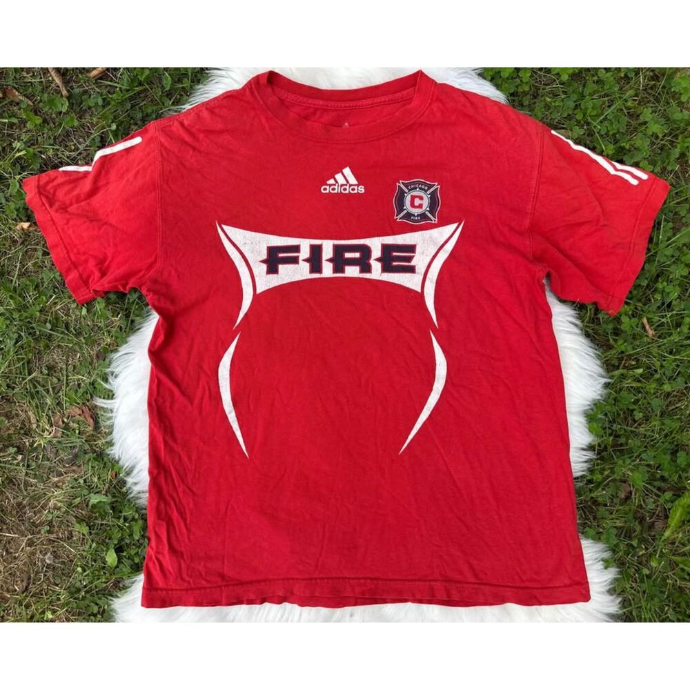 Vintage Adidas Chicago Fire MLS Jersey Tshirt